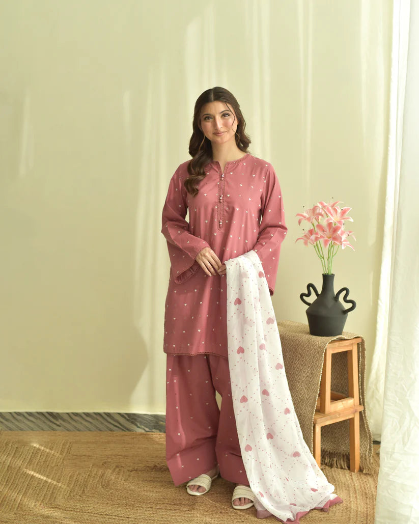 Pink Heart(Farshi Shalwar)