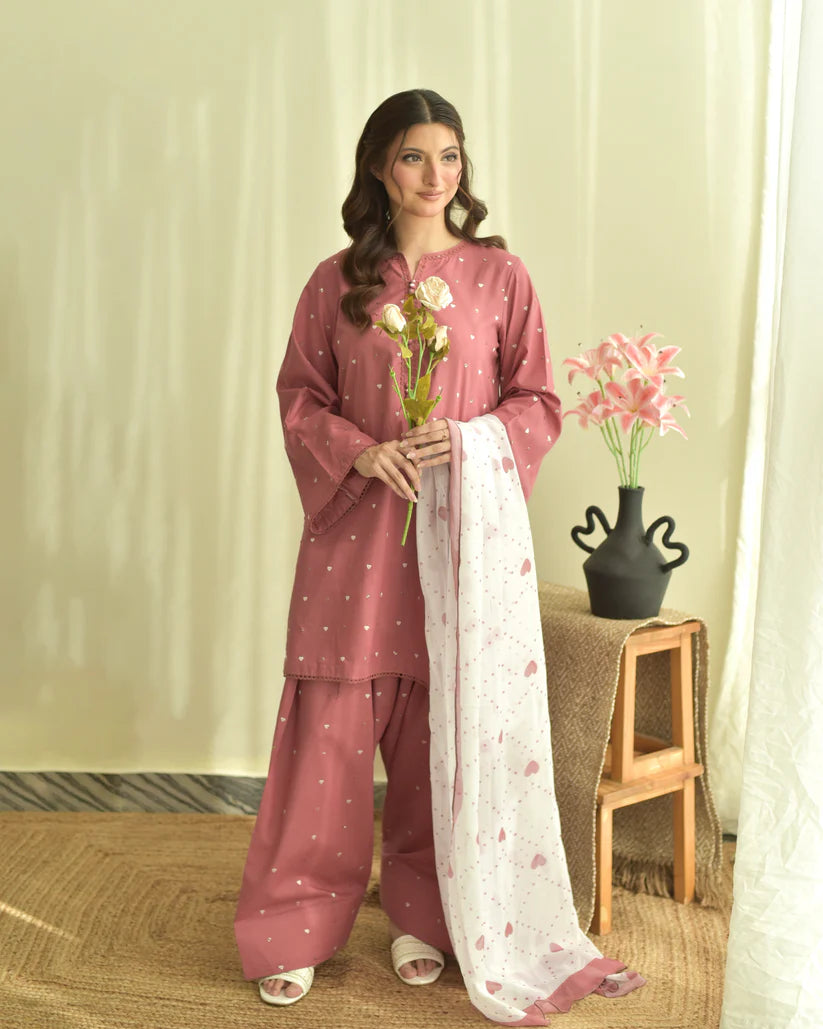 Pink Heart(Farshi Shalwar)