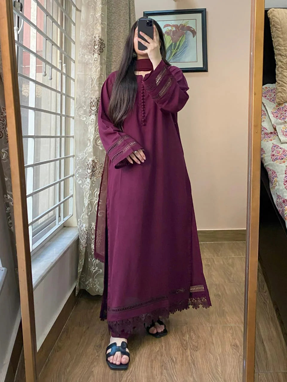 Mehroon  3pcs