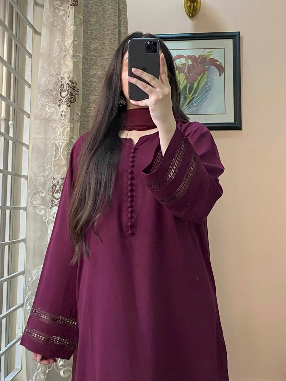 Mehroon  3pcs