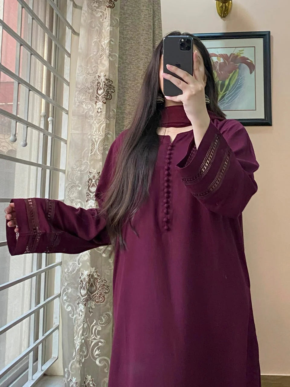 Mehroon  3pcs