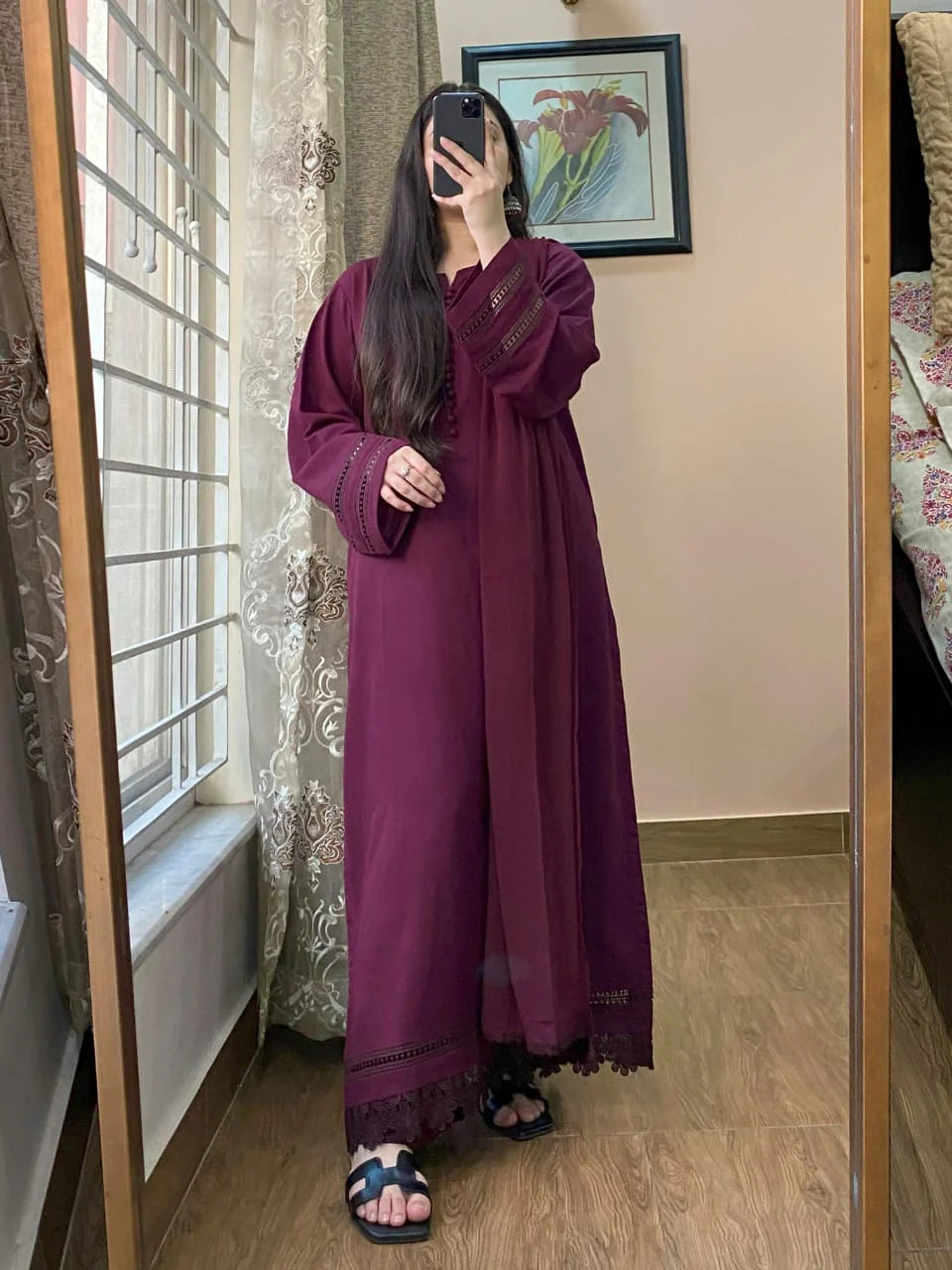 Mehroon  3pcs