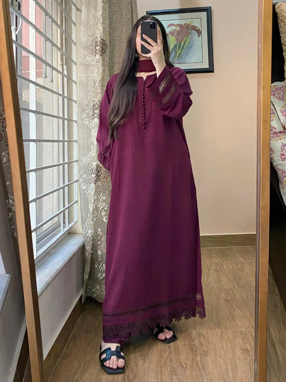 Mehroon  3pcs